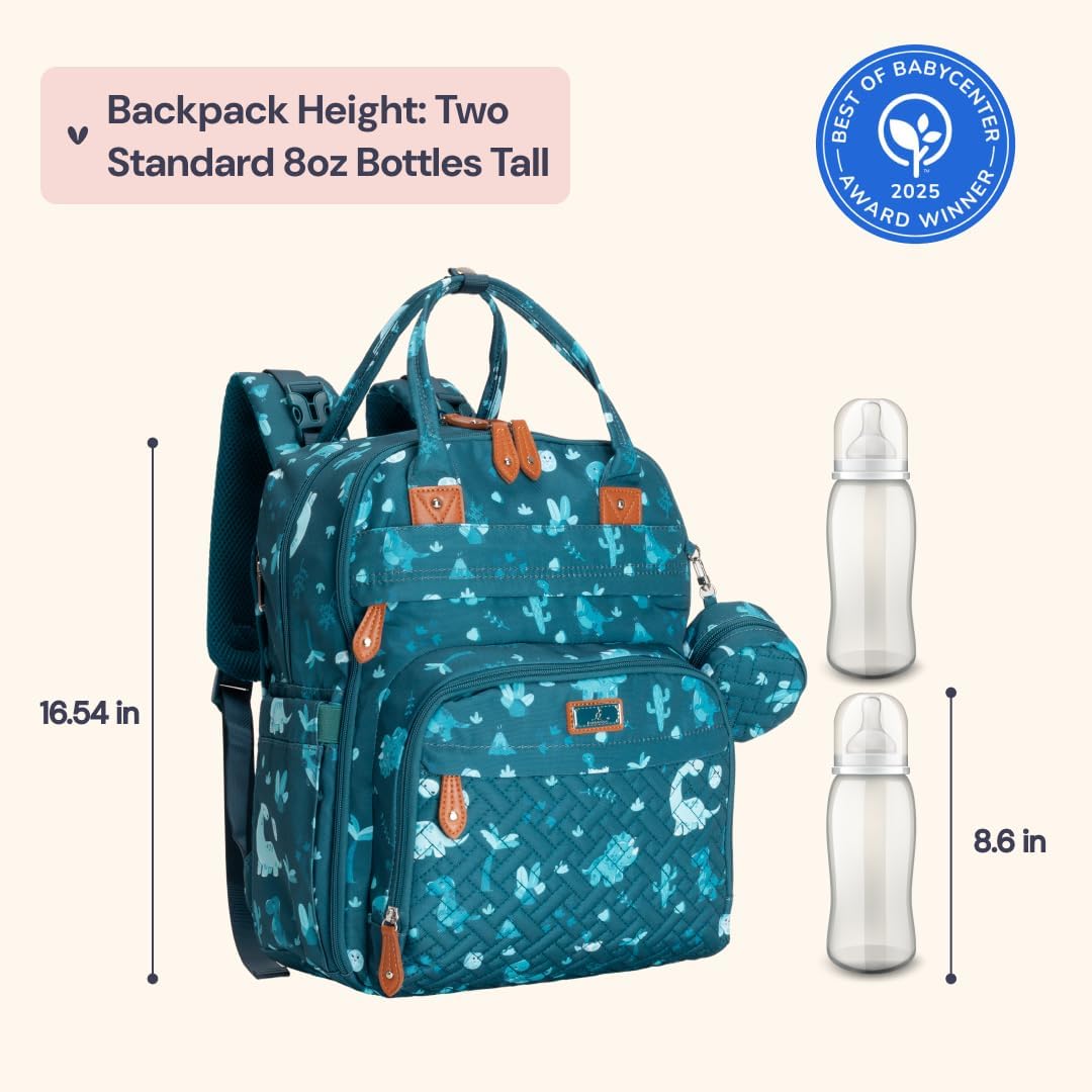 BabbleRoo Mochila para pañales - Bolsa de viaje esencial para bebé,...