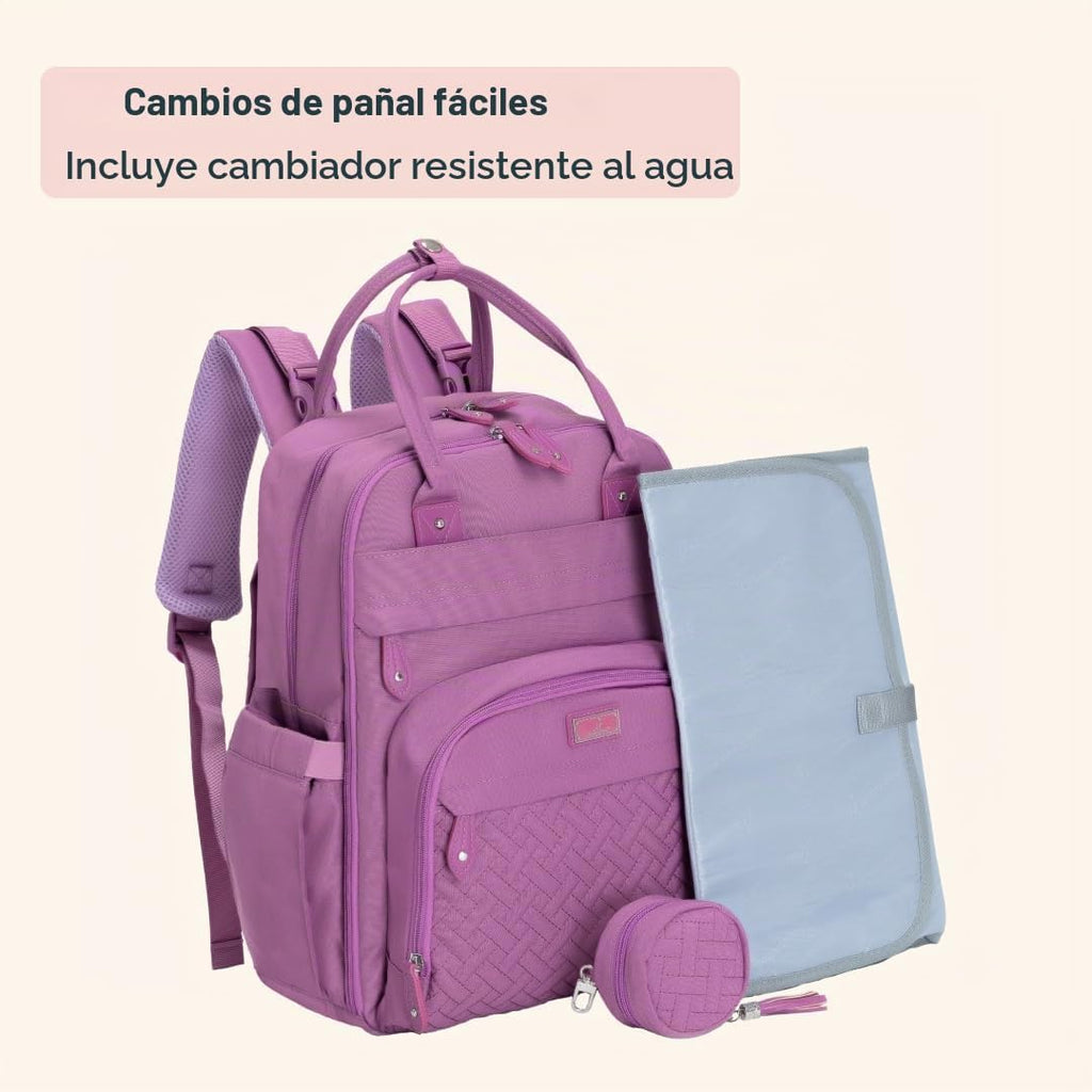 BabbleRoo Mochila para pañales \u2013 Bolsa de viaje para Baby Esse...