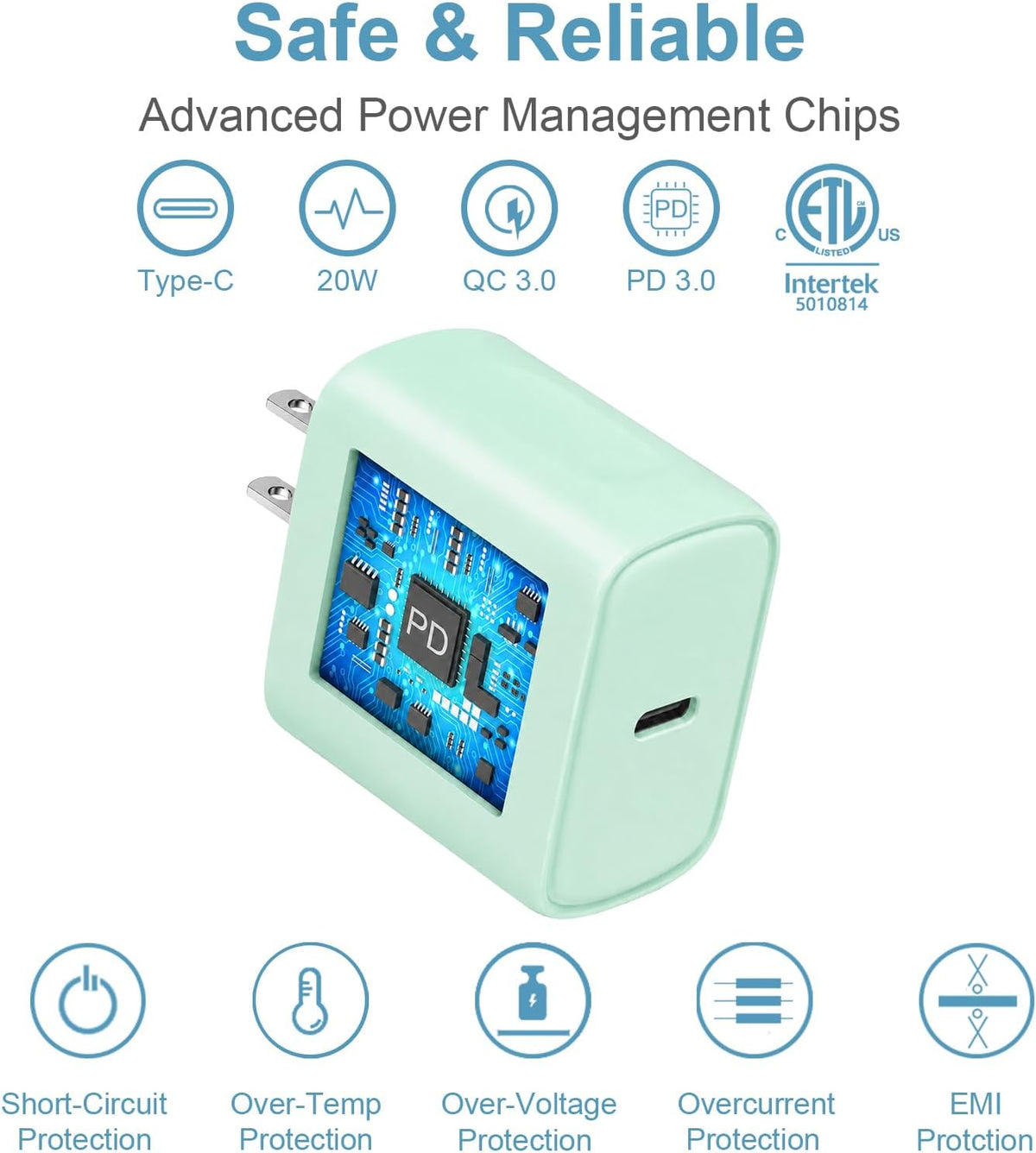 Cargador de carga rápida para iPhone 18, 17, 16, 15, paquete de 3 u...