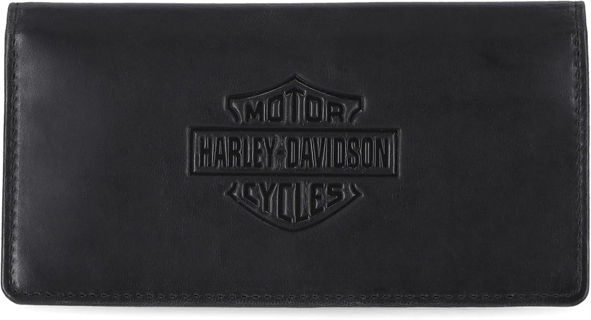 Harley-Davidson Cartera Rodeo de piel auténtica con bloqueo RFID pa...