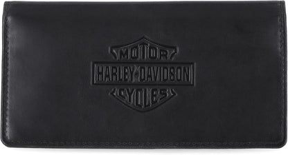 Harley-Davidson Cartera Rodeo de piel auténtica con bloqueo RFID pa...