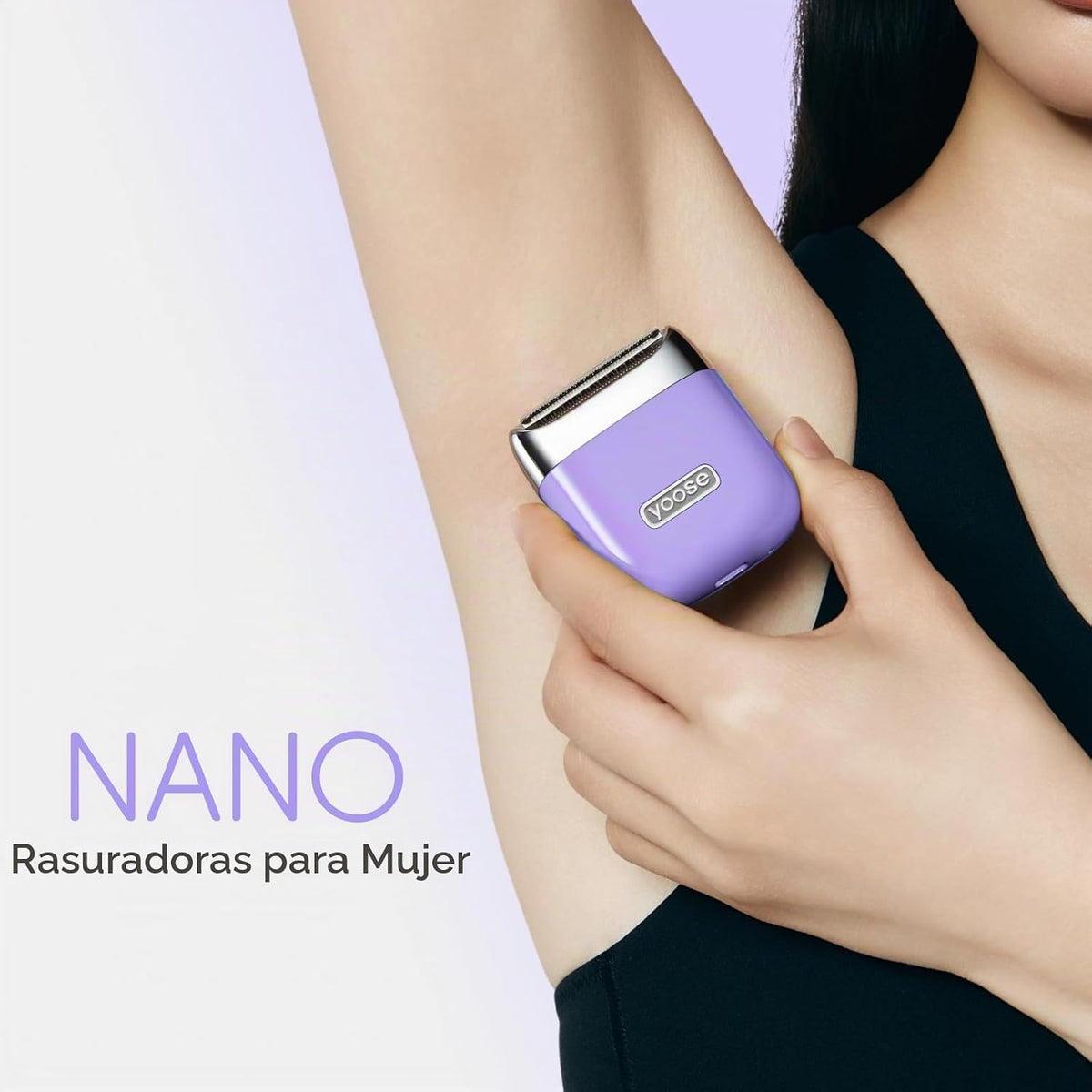 yoose Maquinillas de afeitar eléctricas para mujer, recortadora de...