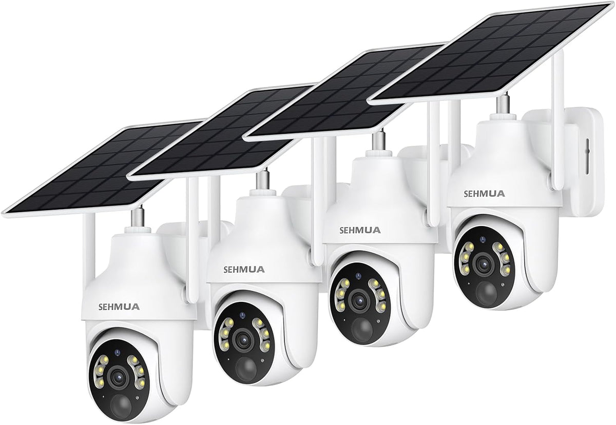 SEHMUA Cámaras de seguridad solares 2K inalámbricas para exteriores...