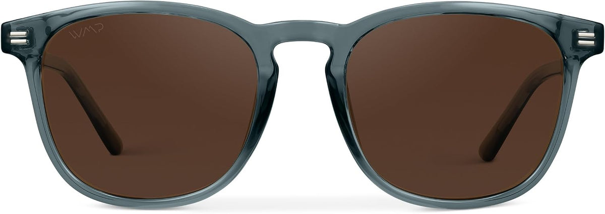 WMP Eyewear - Gafas de sol polarizadas modernas y redondas para hom...