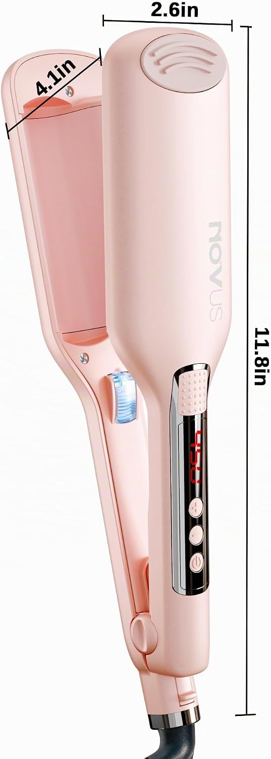NOVUS Rizador de ondas de playa de 1.1 pulgadas para mujer, crimpad...