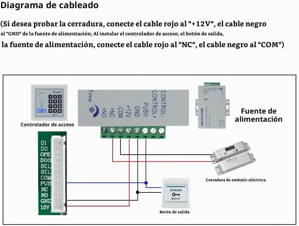 Cerradura de puerta electrónica del modo del NC de la cerradura elé...