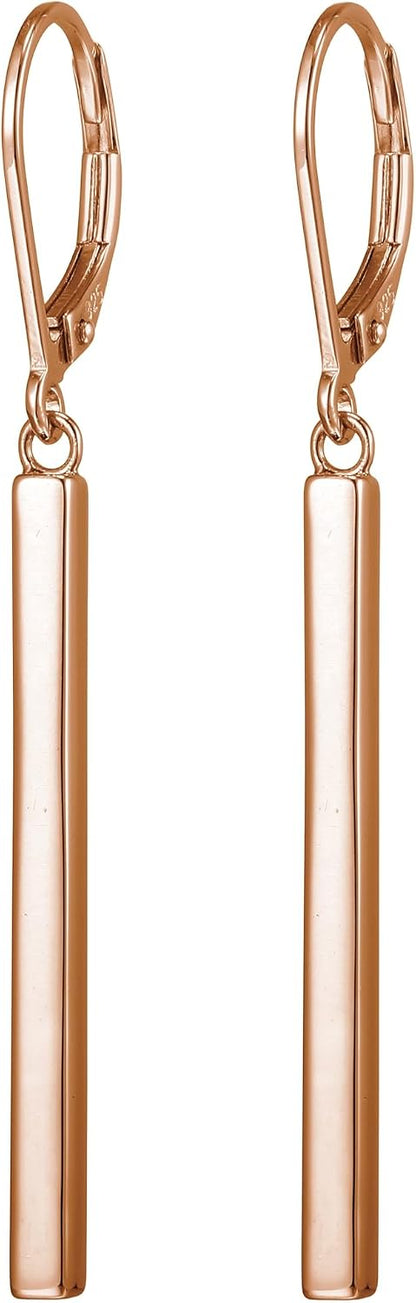 Amazon Collection Aretes colgantes de oro amarillo de 18 quilates o...
