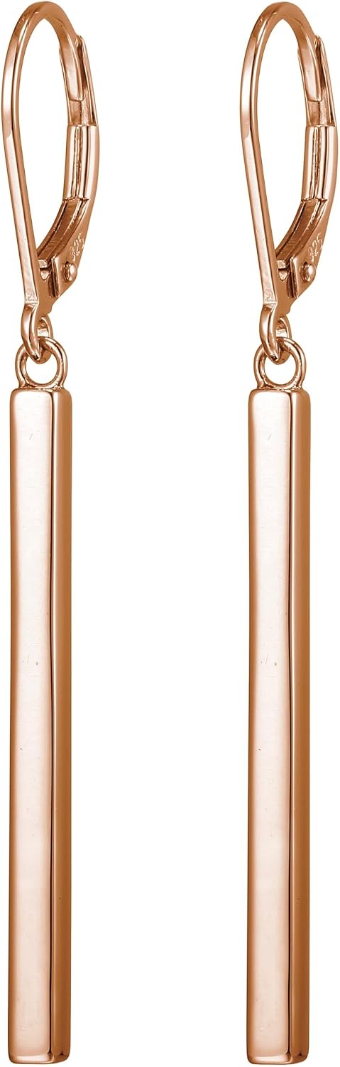 Amazon Collection Aretes colgantes de oro amarillo de 18 quilates o...