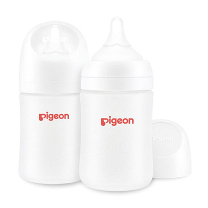 Pigeon Biberones con revestimiento de silicona, cuello ancho, 5 onz...