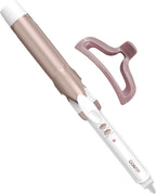 Conair Rizador de cerámica doble de 1 ¼ pulgadas con clip de garra,...