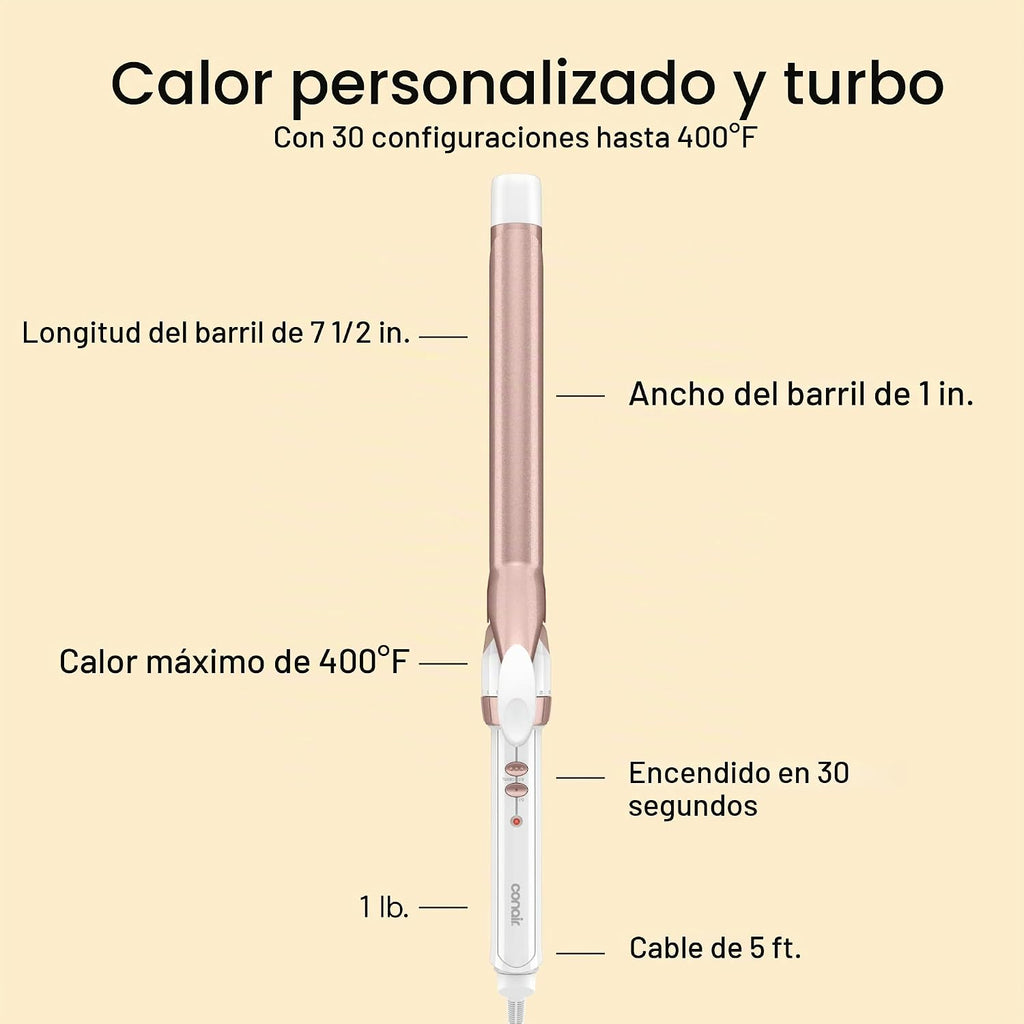 Conair - Plancha rizadora extra larga, doble cerámica, 1 pulgada |...