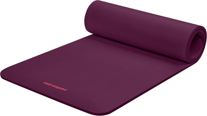 Retrospec Solana - Tapete de yoga grueso de 1\/2 pulgada antidesliz...