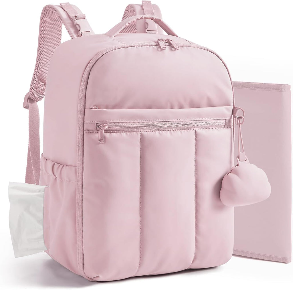 BAGSMART Mochila para pañales hinchada con bolsillos aislados y cam...