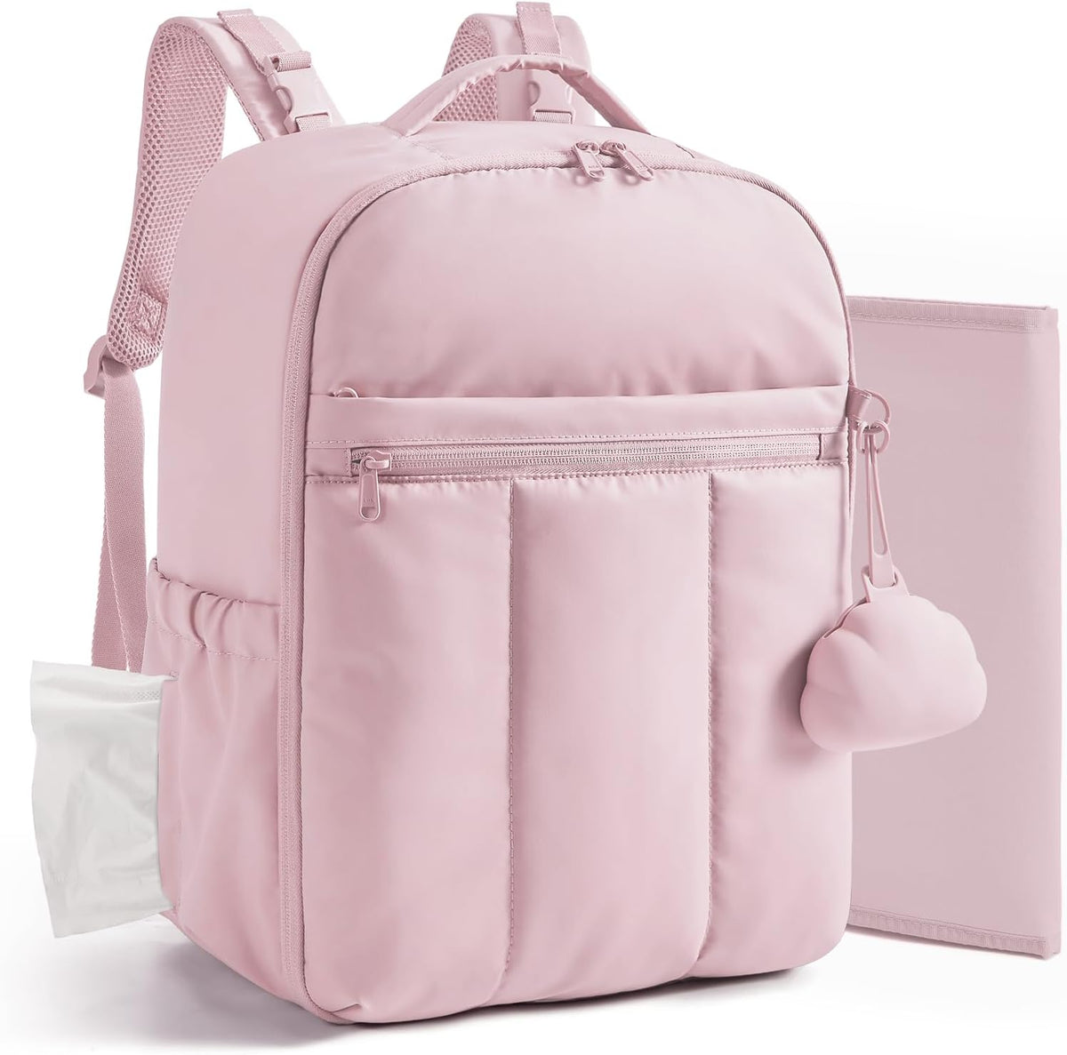 BAGSMART Mochila para pañales hinchada con bolsillos aislados y cam...