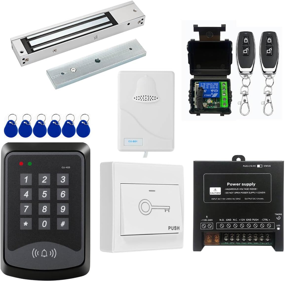 Sistema de control de acceso a la puerta, teclado RFID, kit de cerr...
