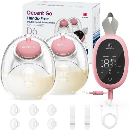 Extractor de leche manos libres D6, extractor de leche ultraligero...