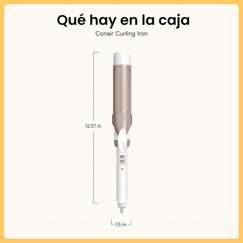 Conair - Plancha rizadora, doble cerámica, barril de 1 1\/2 pulgada...
