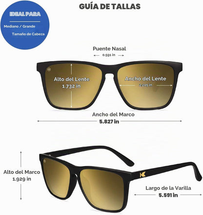 Knockaround Gafas de sol polarizadas cuadradas para hombres y mujer...