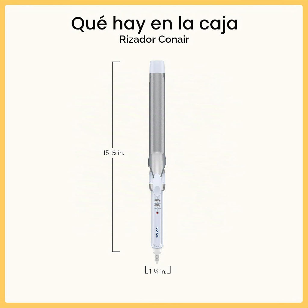 Conair Rizador de barril XL de doble cerámica de 1 ¼ pulgadas, azul...