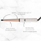 Remington Shine Therapy - Varita rizadora cónica con infusión de ac...