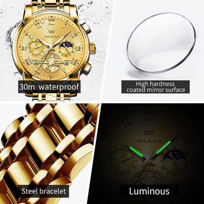 OLEVS Relojes para hombre, resistente al agua, de lujo, gran cara,...