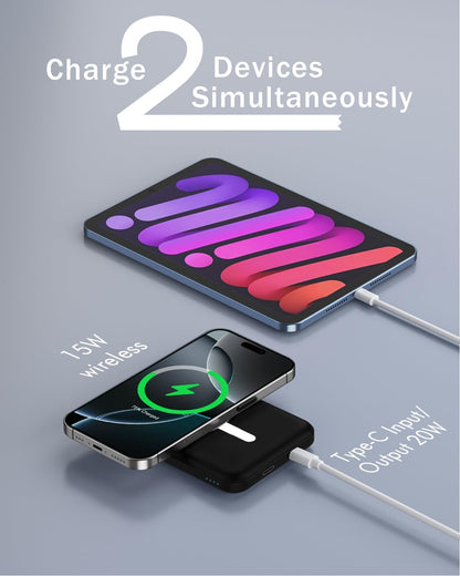 podoru para MagSafe Power Bank 5000mAh, cargador portátil magnético...