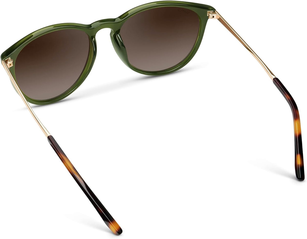 WearMe Pro Gafas de sol polarizadas redondas para mujer, protección...
