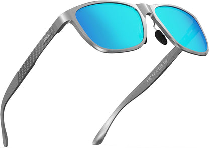 ATTCL Gafas de sol polarizadas para hombre Al-Mg Metal ultraligeras...