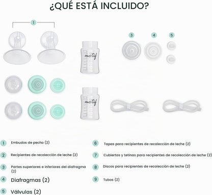 Motif Medical Luna - Kit de bombeo doble, 0.945 in | Piezas origina...