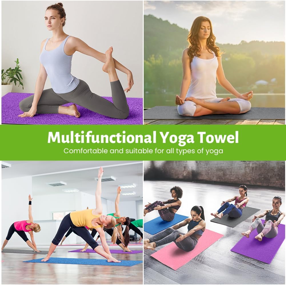 flintronic Toalla de yoga, toalla de esterilla de yoga con puntos d...