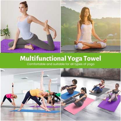 flintronic Toalla de yoga, toalla de esterilla de yoga con puntos d...