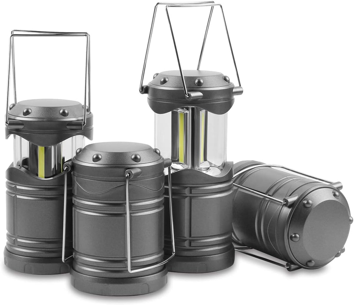 Lichamp Linterna LED para campamento, paquete de 4 linternas alimen...