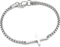 M MOOHAM Pulsera de cruz chapada en oro\/plata de 14 quilates para...