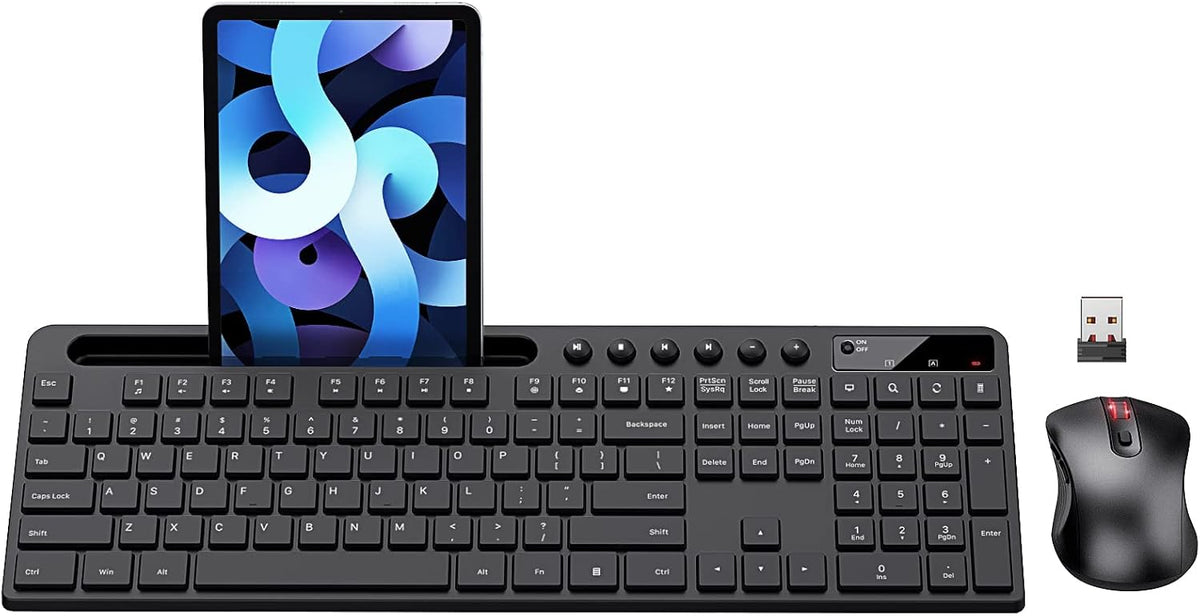 Combinación de teclado y ratón inalámbricos, MARVO 2.4G Teclado ina...
