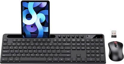 Combinación de teclado y ratón inalámbricos, MARVO 2.4G Teclado ina...