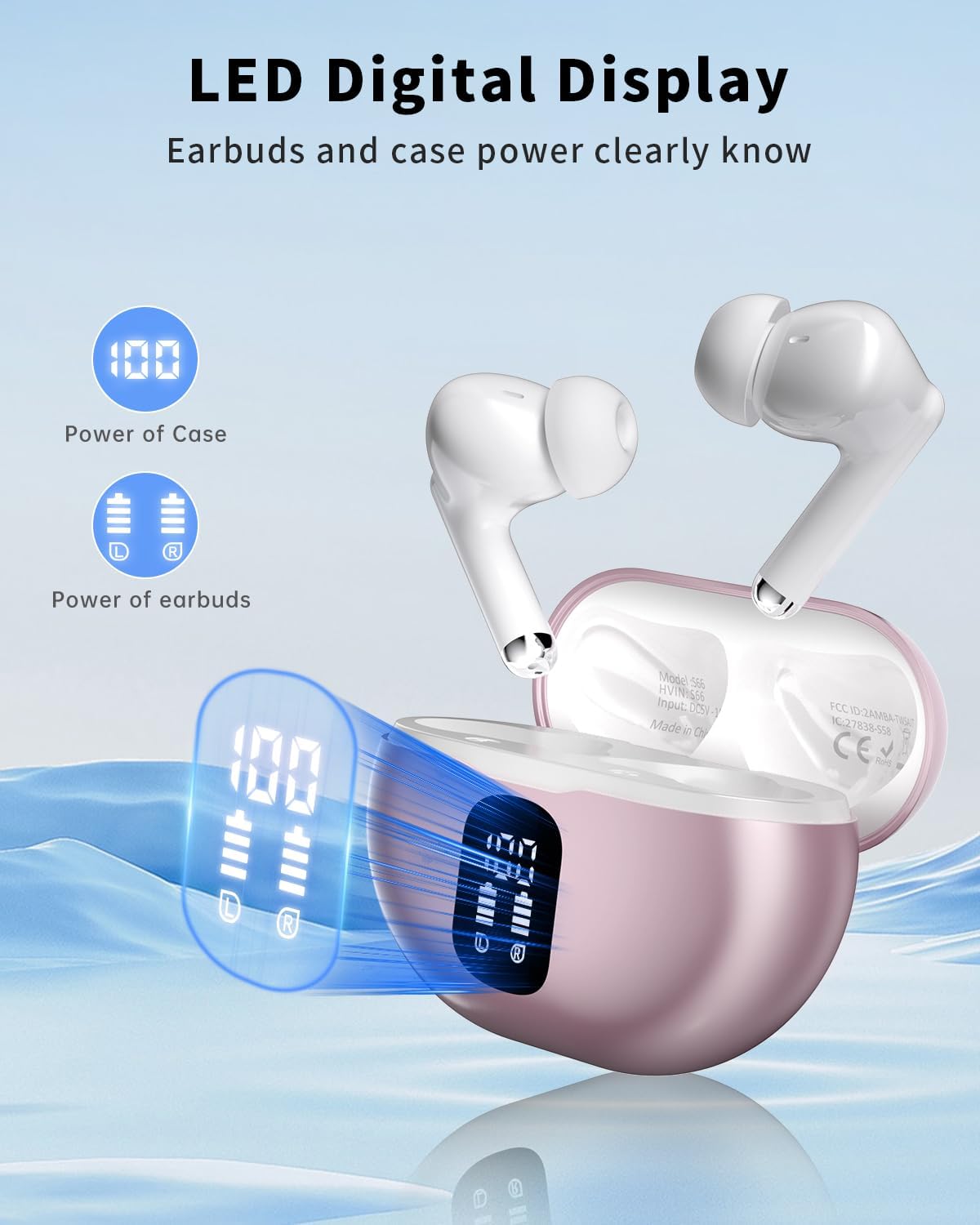 Auriculares inalámbricos, auriculares Bluetooth 5.4 2026 con micróf...