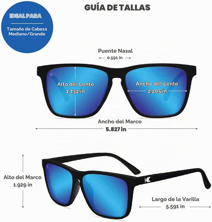 Knockaround Gafas de sol polarizadas cuadradas para hombres y mujer...