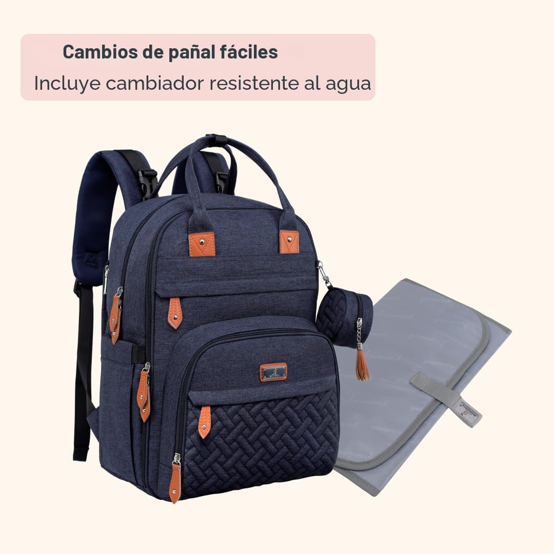 BabbleRoo Mochila para pañales \u2013 Bolsa de viaje para Baby Esse...