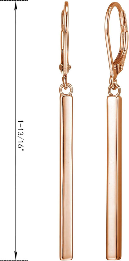 Amazon Collection Aretes colgantes de oro amarillo de 18 quilates o...