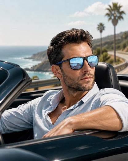 ZENOTTIC Gafas de sol polarizadas cuadradas para hombre, ultraliger...