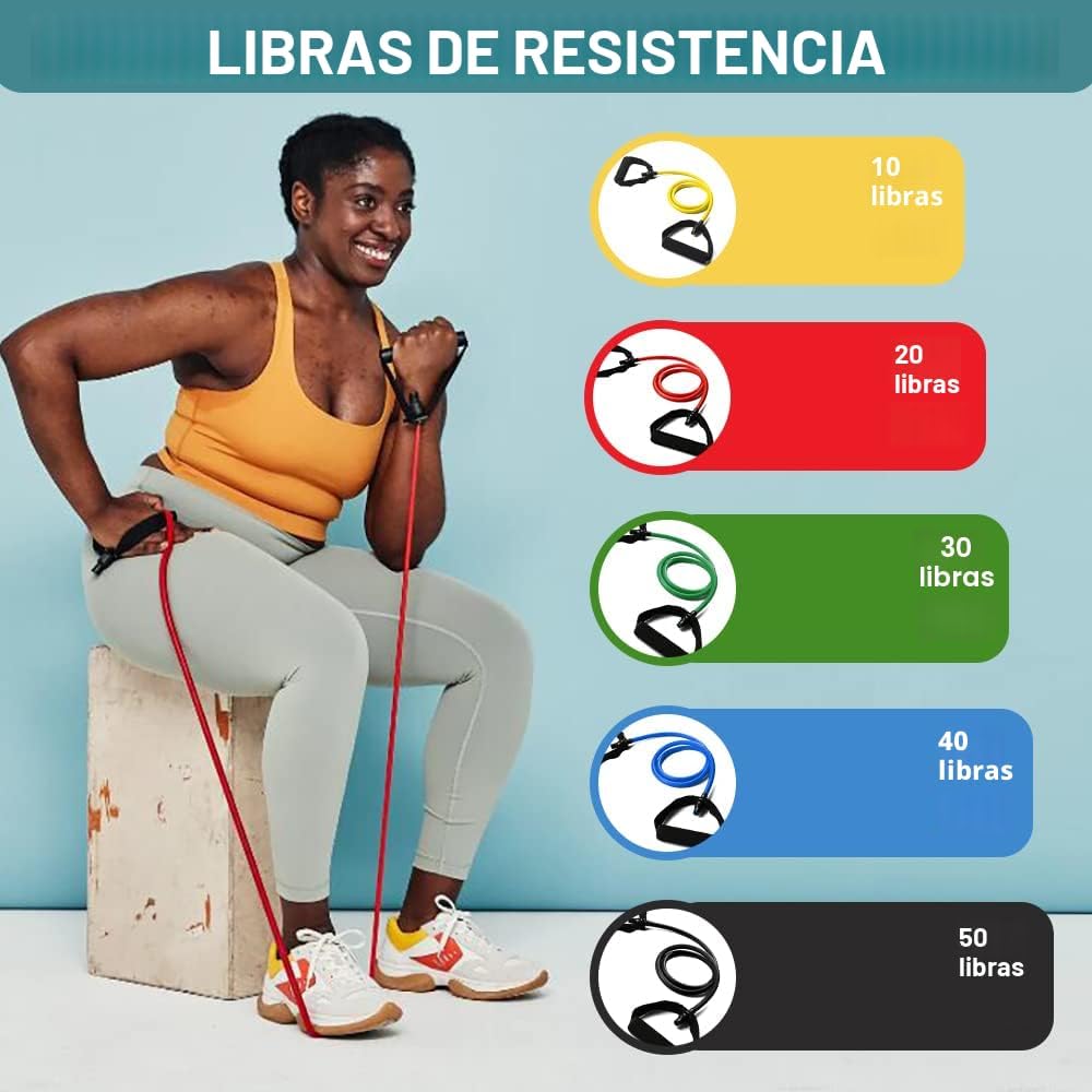 Bandas de Resistencia con Asas, Bandas de Ejercicio con Asas, Ancla...
