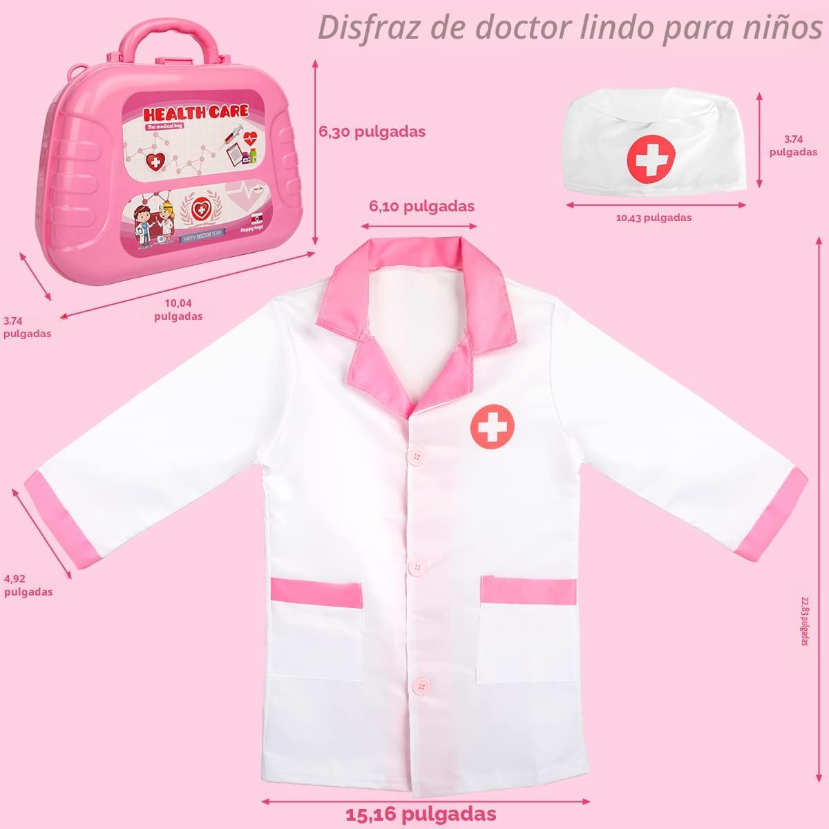 Meland Kit médico con cachorro para niños, juguete de simulación de...