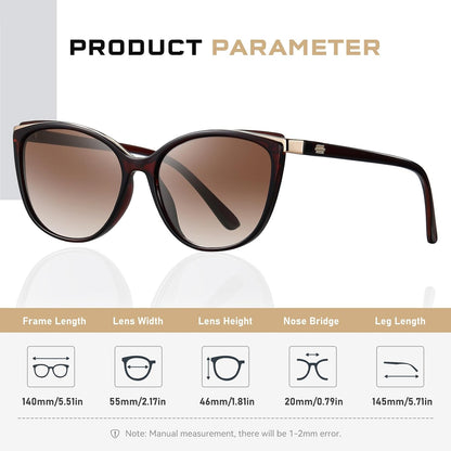 Colrea Gafas de Sol Modernas con Forma de Ojo de Gato para Mujer, E...