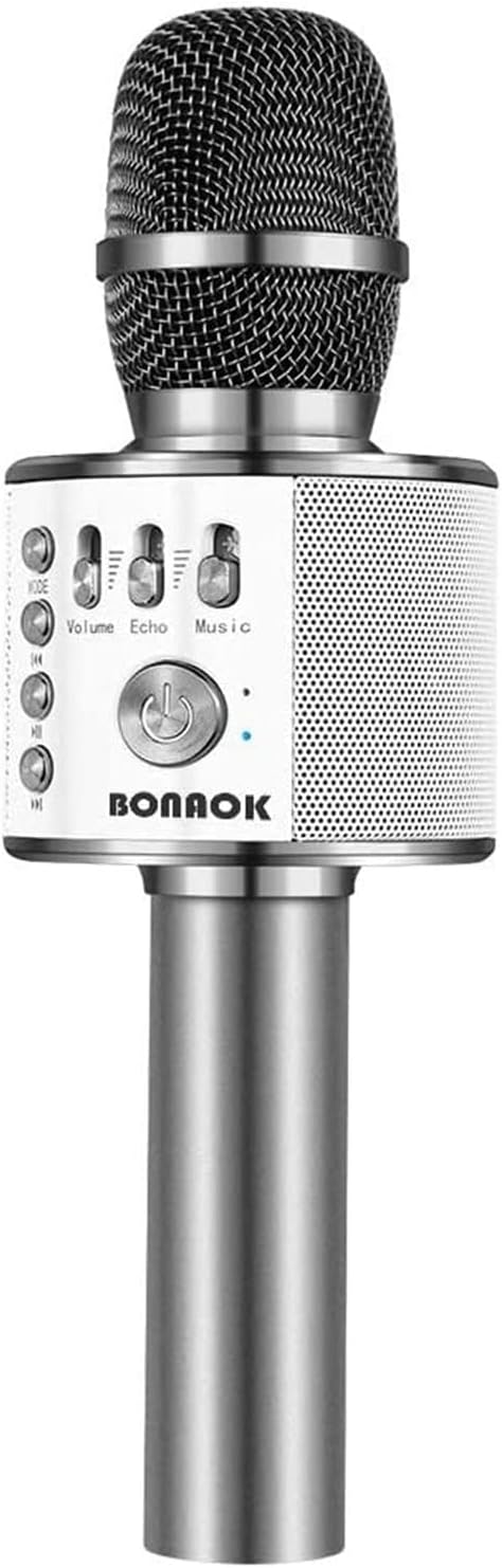 BONAOK - Micrófono inalámbrico Bluetooth Karaoke, 3 en 1; máquina a...
