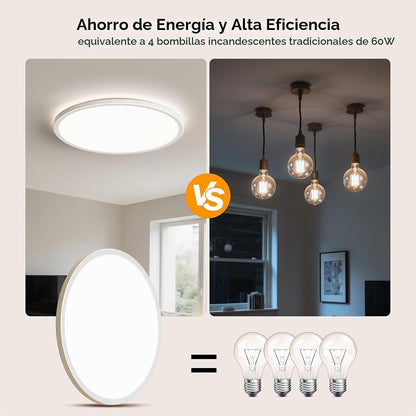 BLNAN Lámpara LED de techo empotrada con control remoto, 15.4 pulga...