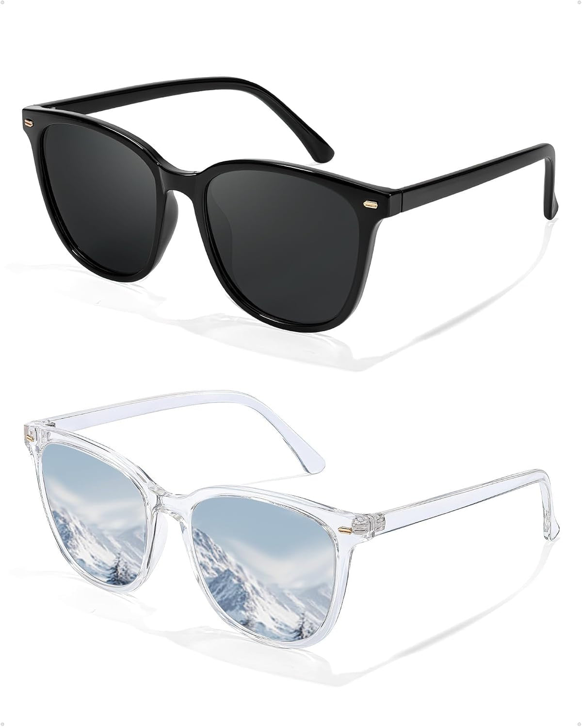 FIMILU 2 paquetes de gafas de sol para mujer, lentes polarizadas co...