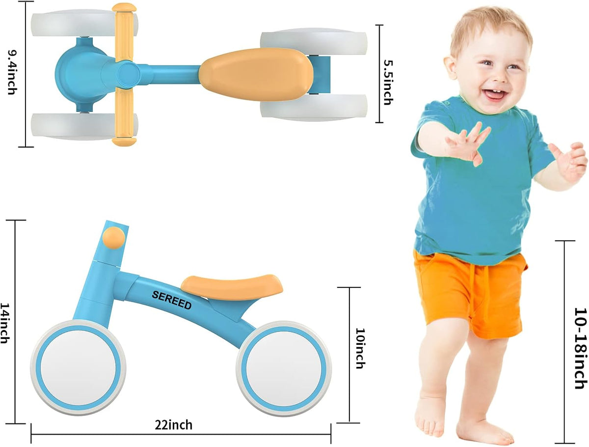 SEREED Bicicleta de equilibrio para bebés de 1 año, bicicleta de eq...