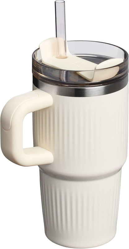 STANLEY - Vaso Quencher H2.0 con asa y pajilla, 20 onzas, tapa de 3...