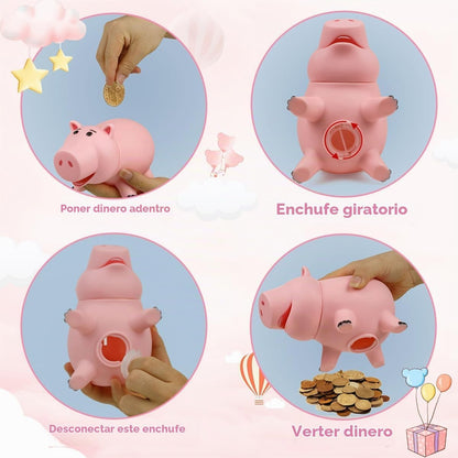 Hamm - Alcancía irrompible con diseño de cerdo rosa, de plástico, a...