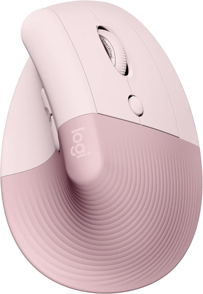 Ratón inalámbrico ergonómico vertical Logitech Lift - Rosa | Conéct...